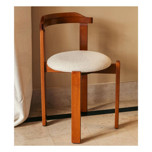 The Socialite Family - Laura chair, upholstered in beech wood and woven fabric | Beige