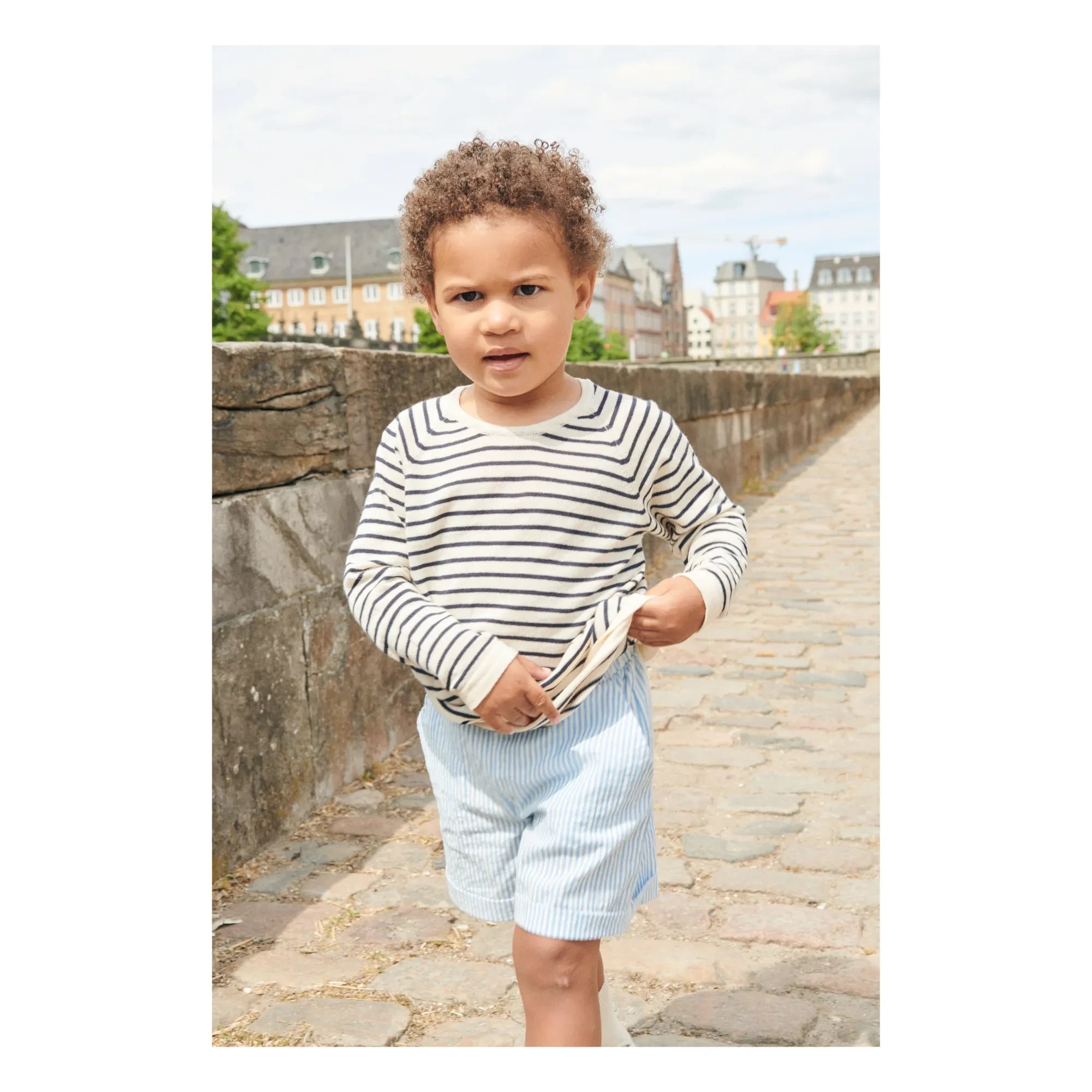 Copenhagen Colors - Seersucker Sportshorts | Hellblau