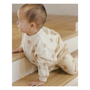 Quincy Mae - Jogger mit Bio-Baumwoll-Bärchen | Ecru