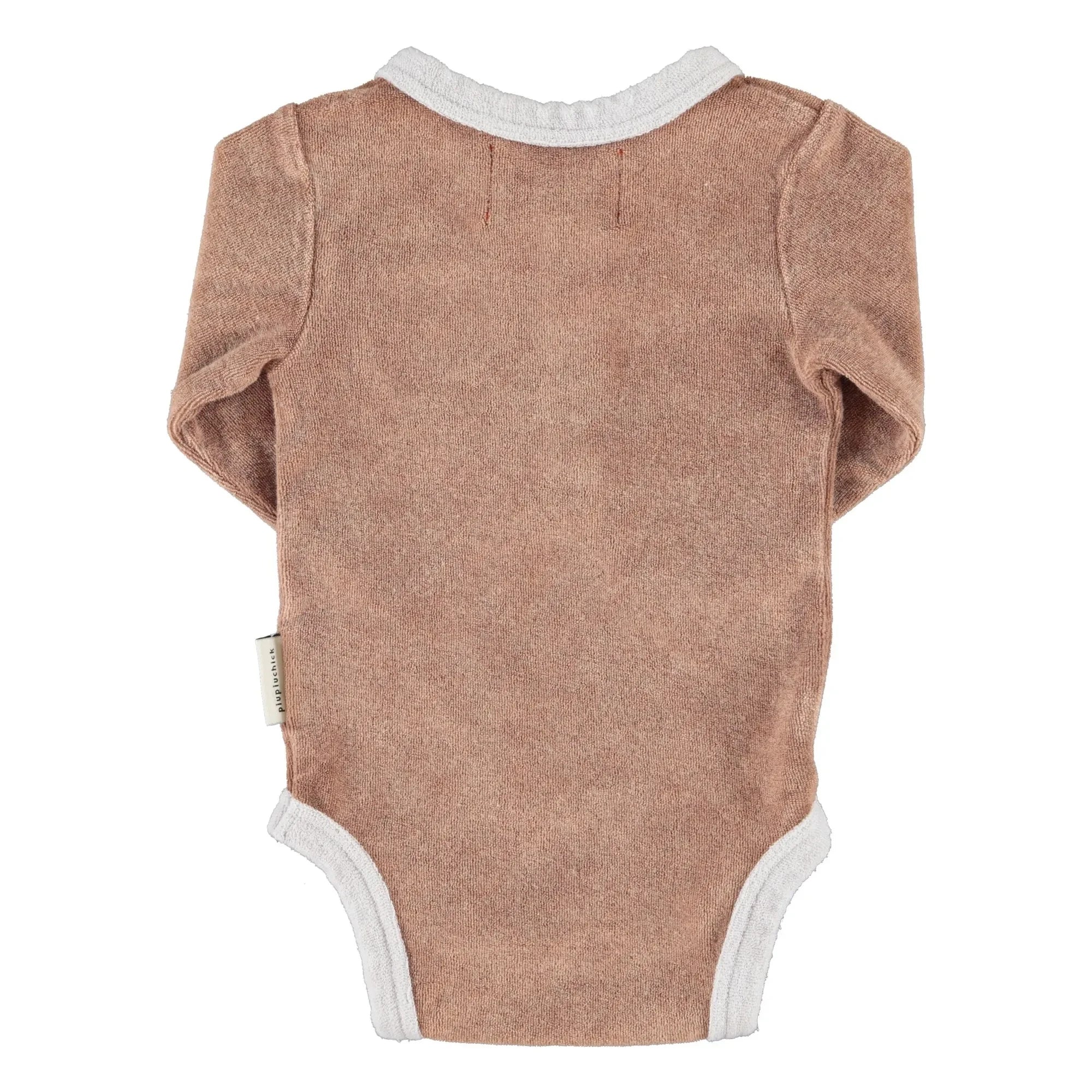 Piupiuchick - School Trip Body aus Bio-Baumwoll-Frottee | Braun