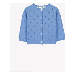 Tartine et Chocolat - Durchbrochene Strickjacke | Blau