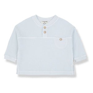 1+ in the family - Amorgos Waffel-Pullover | Hellblau