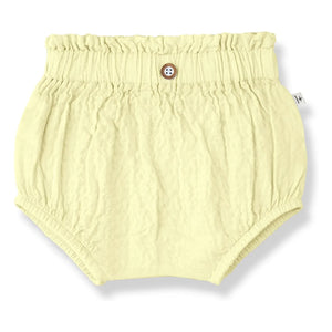 1+ in the family - Apolonia Seersucker blouse and bloomer set | Pale yellow