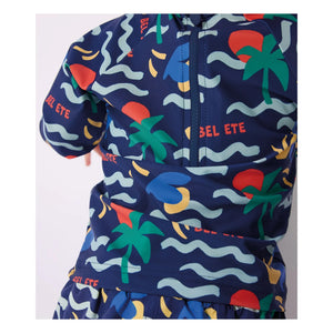 Petit Bateau - Bel Eté Bébé UV Koruma Banyo Tişörtü | Gece mavisi