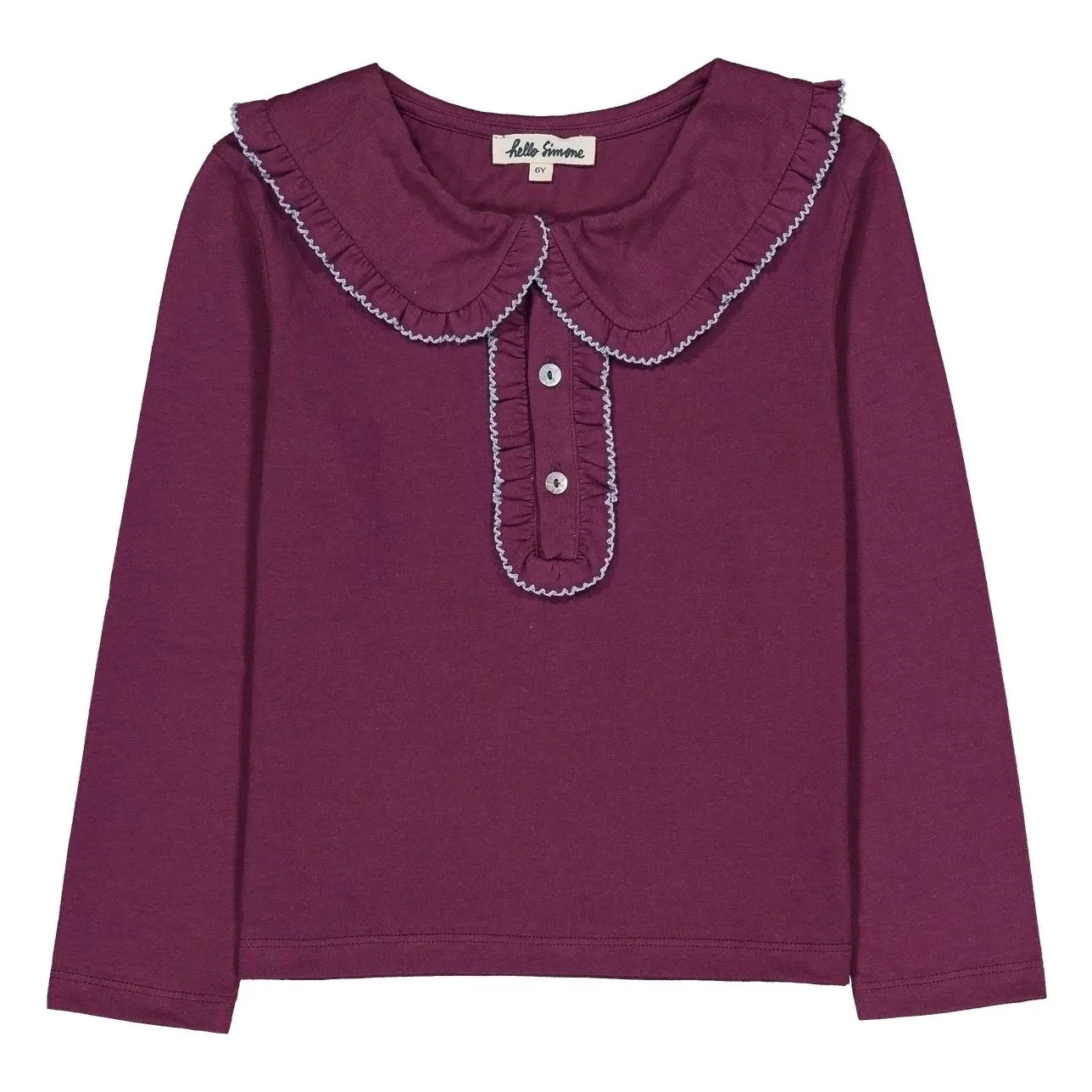 Hello Simone - Matou Organic Cotton T-Shirt | Burgundy