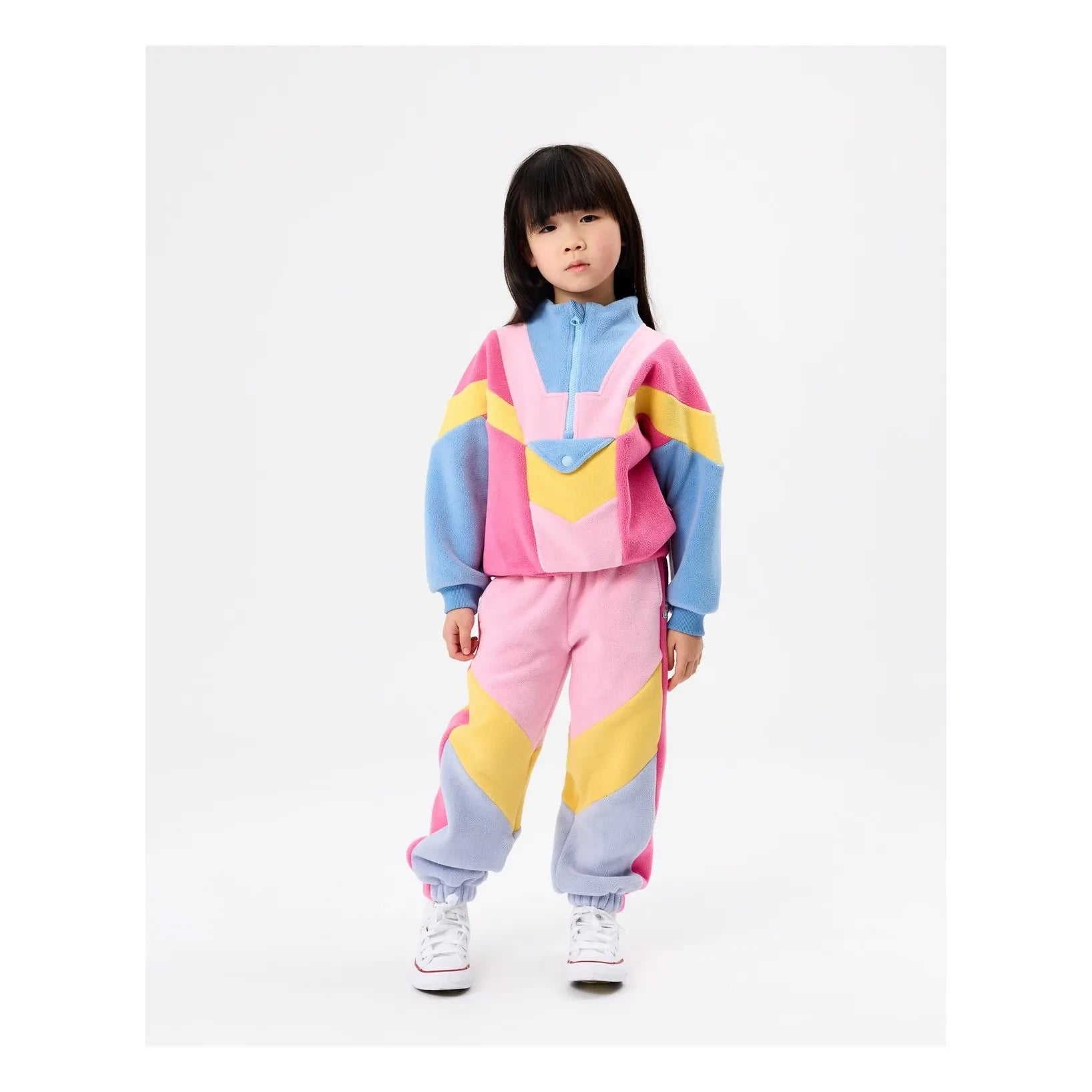 Goldie + Ace - Renk Bloklu Polar Jogger | Pembe
