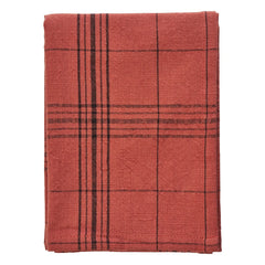 Madame Stoltz - Cotton plaid kitchen towel | Red