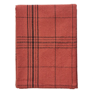 Madame Stoltz - Cotton plaid kitchen towel | Red
