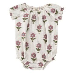 Lililotte – Iris Flowers Strampler aus Bio-Baumwolle | Ecru