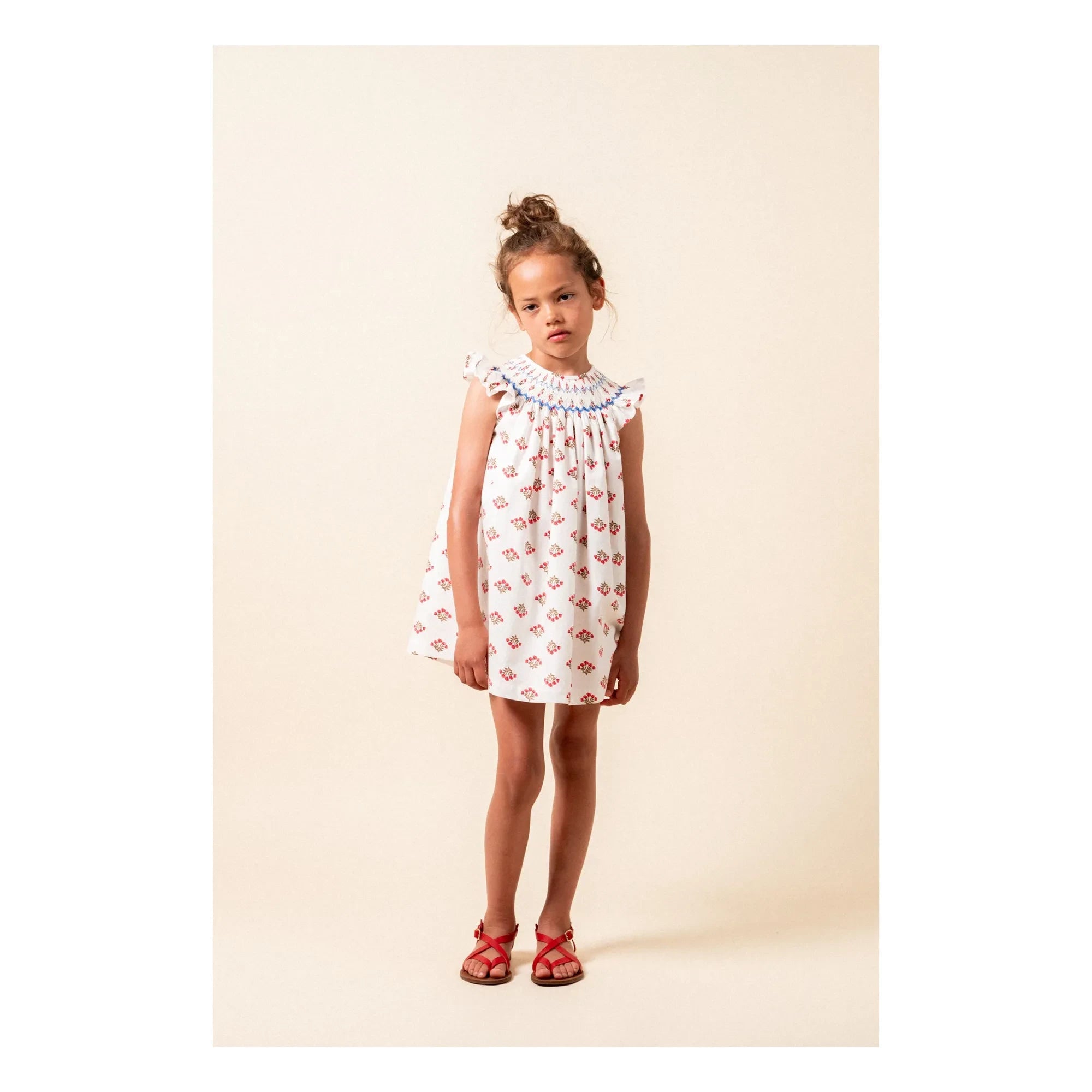 birinit - Monzón Organic Cotton Drawstring Dress | White