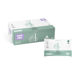 Naïf Natural Skincare - Biyobozunur Bebek Islak Mendilleri - 8'li Set