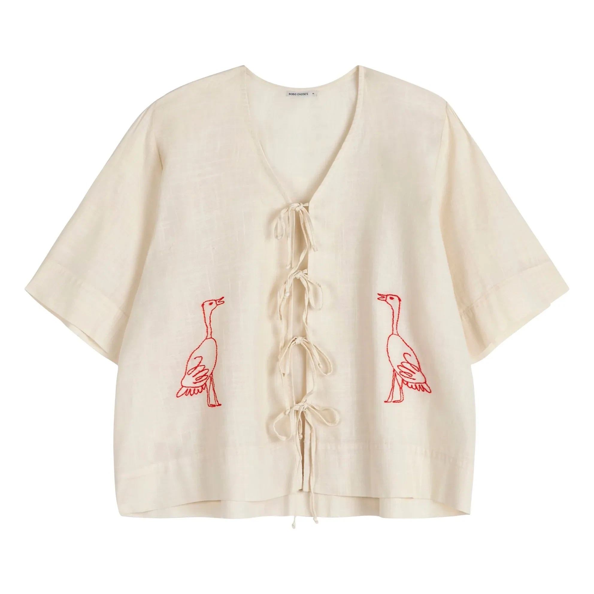 Bobo Choses - Bestickte Bio-Baumwollbluse | Creme