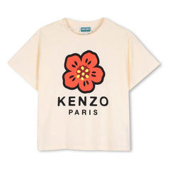 Kenzo – Blumen-T-Shirt | Ecru