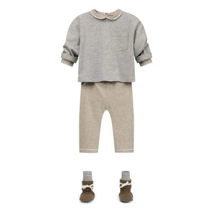 Gray Label - Striped Leggings Mini Organic Cotton | Khaki Brown