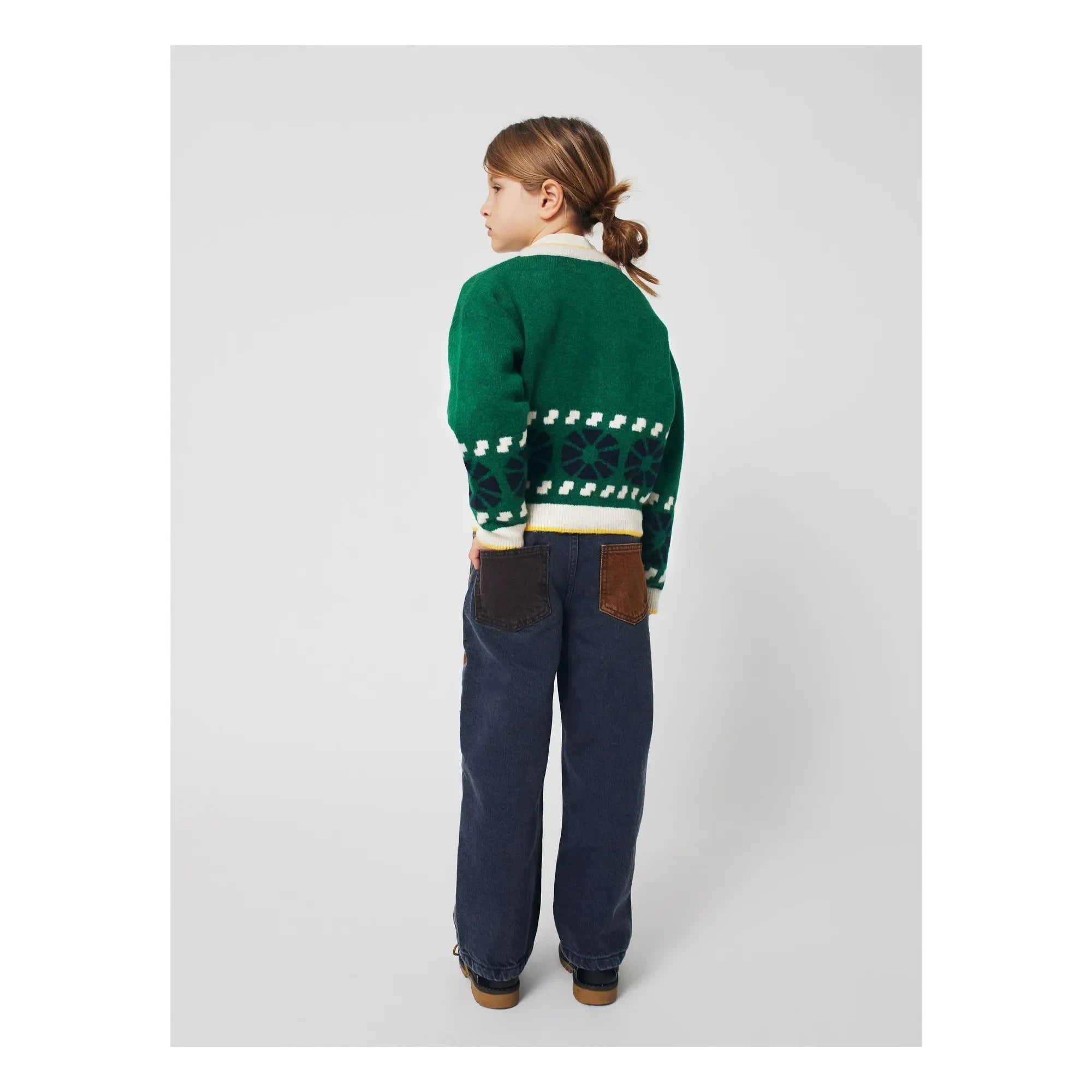 Bobo Choses - Organic cotton yoke jeans | Gray