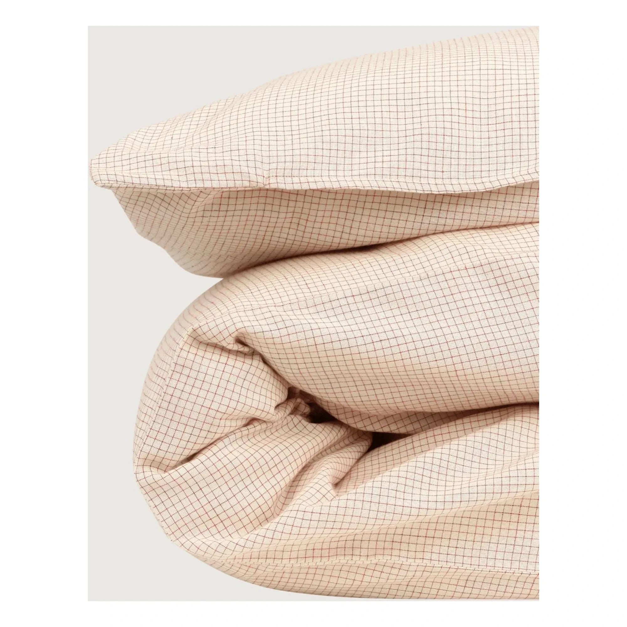 Scarlette Ateliers - Grace Checkered Cotton Bedding Set | Red