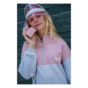 Cos I Said So - Organik pamuk logo fermuarlı sweatshirt | Pembe