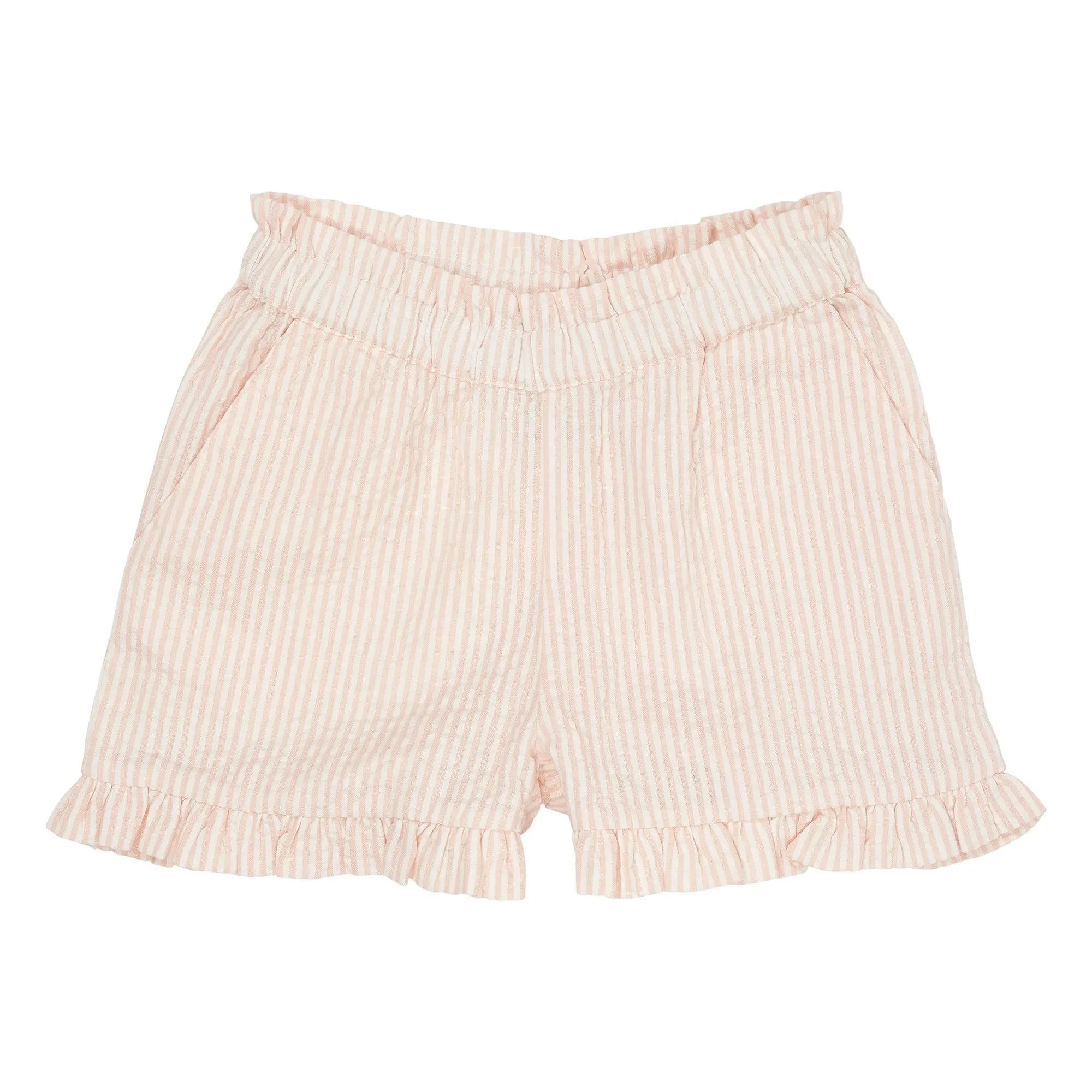 Copenhagen Colors - Gestreifte Mädchen-Shorts aus Bio-Baumwolle | Lychee Pink