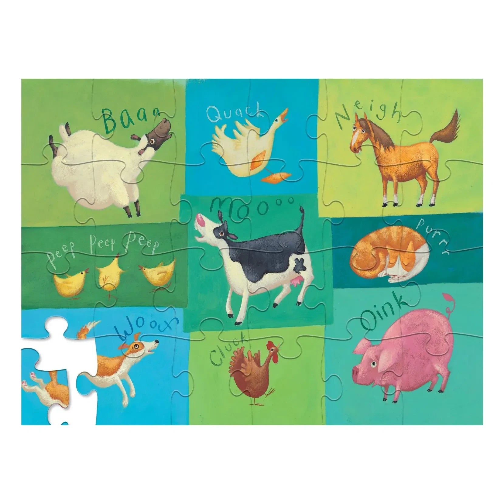 Crocodile Creek - Les Amis de la Ferme Puzzle and Box - 24 Pieces