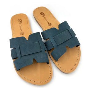 Théluto - Oriane Nubuck Mule | Blue
