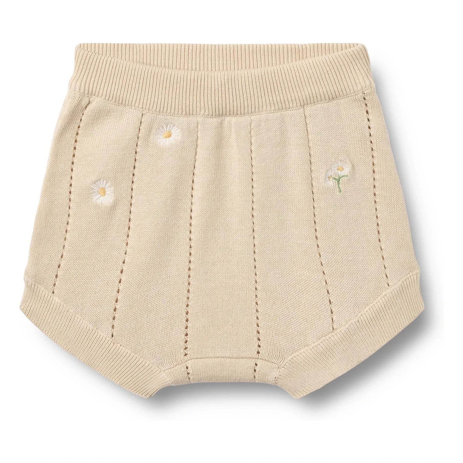 Wheat - Dua Flowers Organic Cotton Strickshorts | Ecru