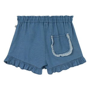 Cozmo - Blaue Jeansshorts mit Sienna-Rüschen