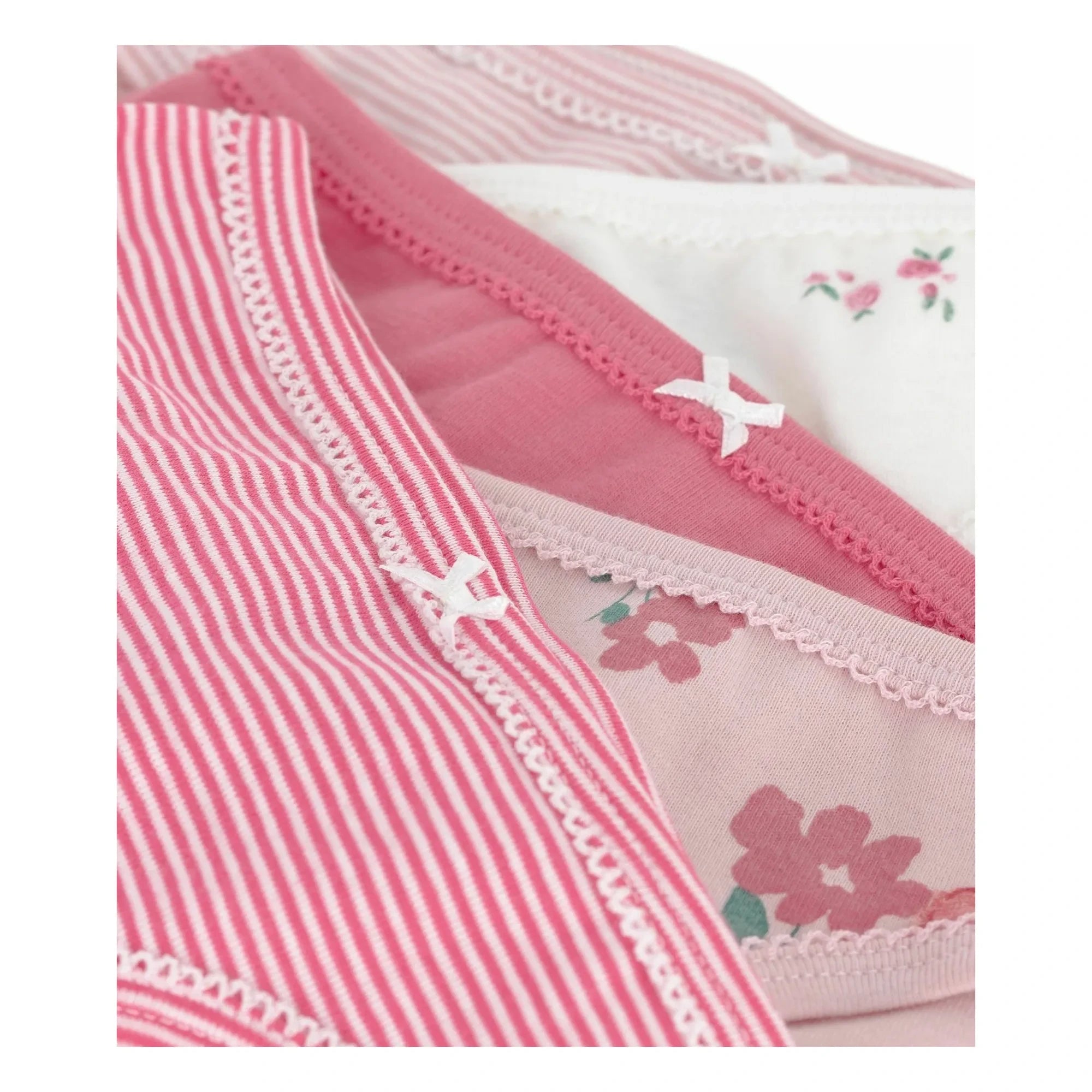 Petit Bateau - 5er-Pack gestreifter Slips | Rosa