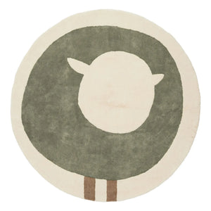 Bleuu-studio - Runder Schaffell-Teppich | Khaki
