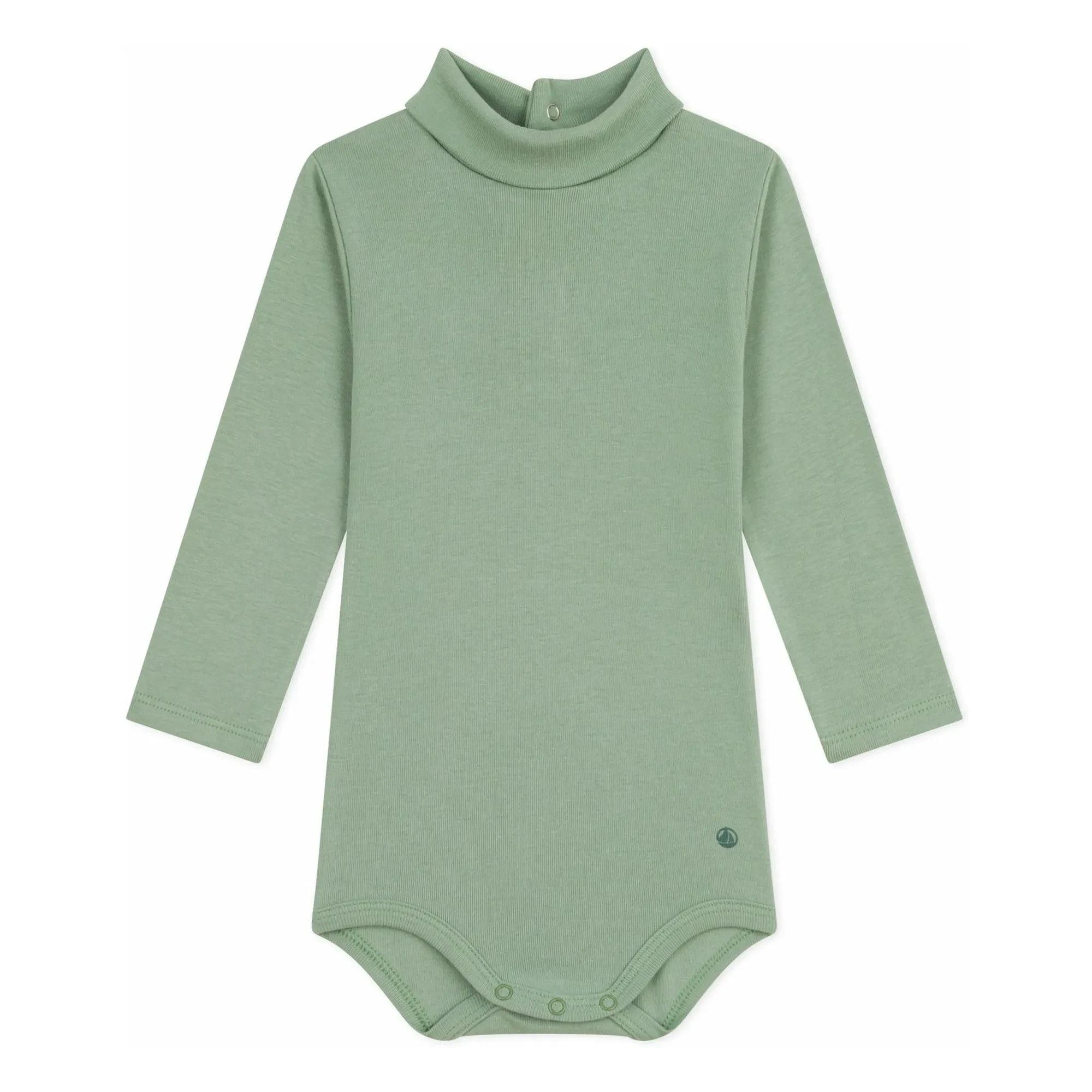 Petit Bateau - Organik pamuk balıkçı yaka body | Sage