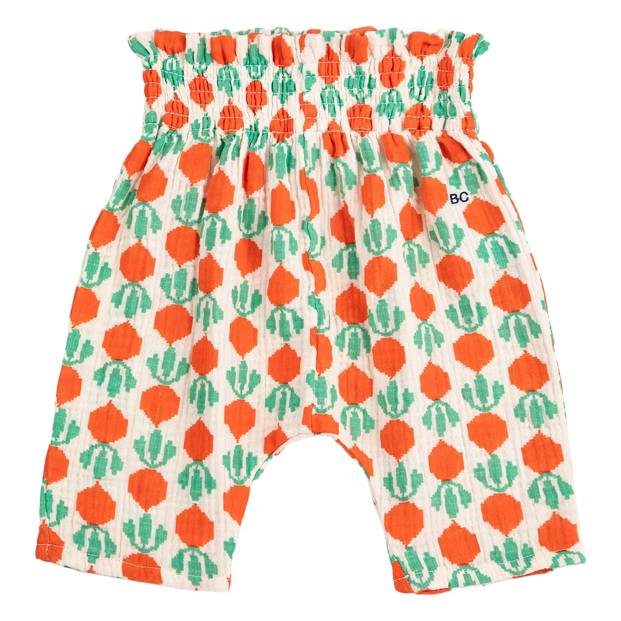 Bobo Choses - Bio-Baumwoll-Gaze-Hose mit Rüben-Motiv | Ecru