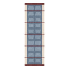 Layered - Wool Runner Rug Iris | Petrol Blue