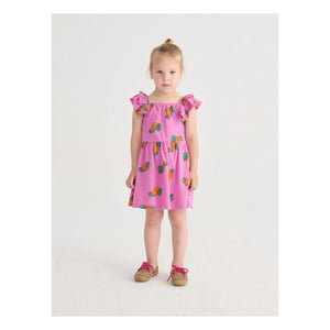 Bobo Choses - Orange Rüschenkleid Bio-Baumwolle | Lila
