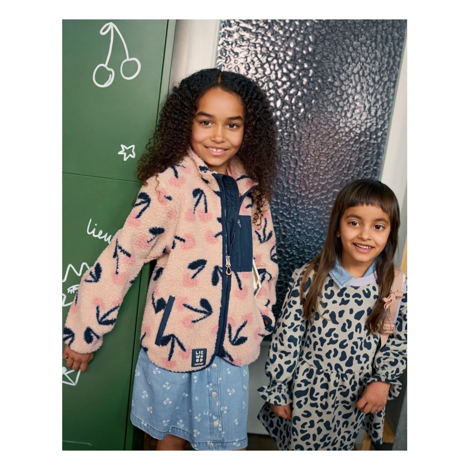 Liewood - Lia Leopard Organik Pamuk Sweat Elbise | Bej
