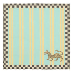 Lisa Corti - Tiger cotton napkin, Lisa Corti x The Socialite Family | Turquoise
