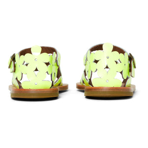 Pèpè - Çiçek Desenli Delikli Sandaletler | Sarı