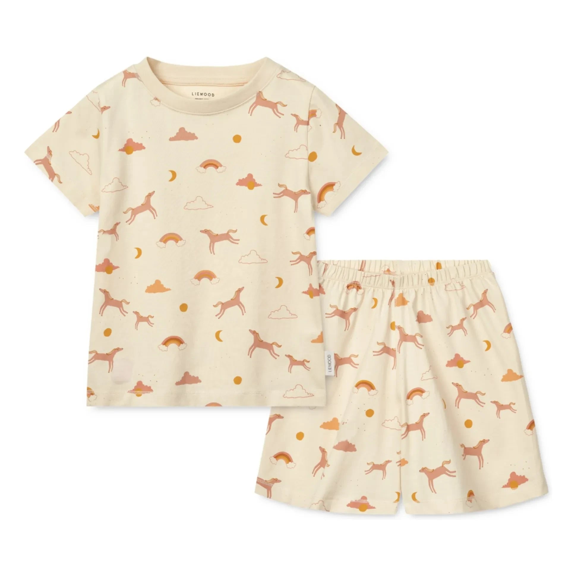 Liewood - Pyjashort Ilford Dream Organik Pamuk | Krem