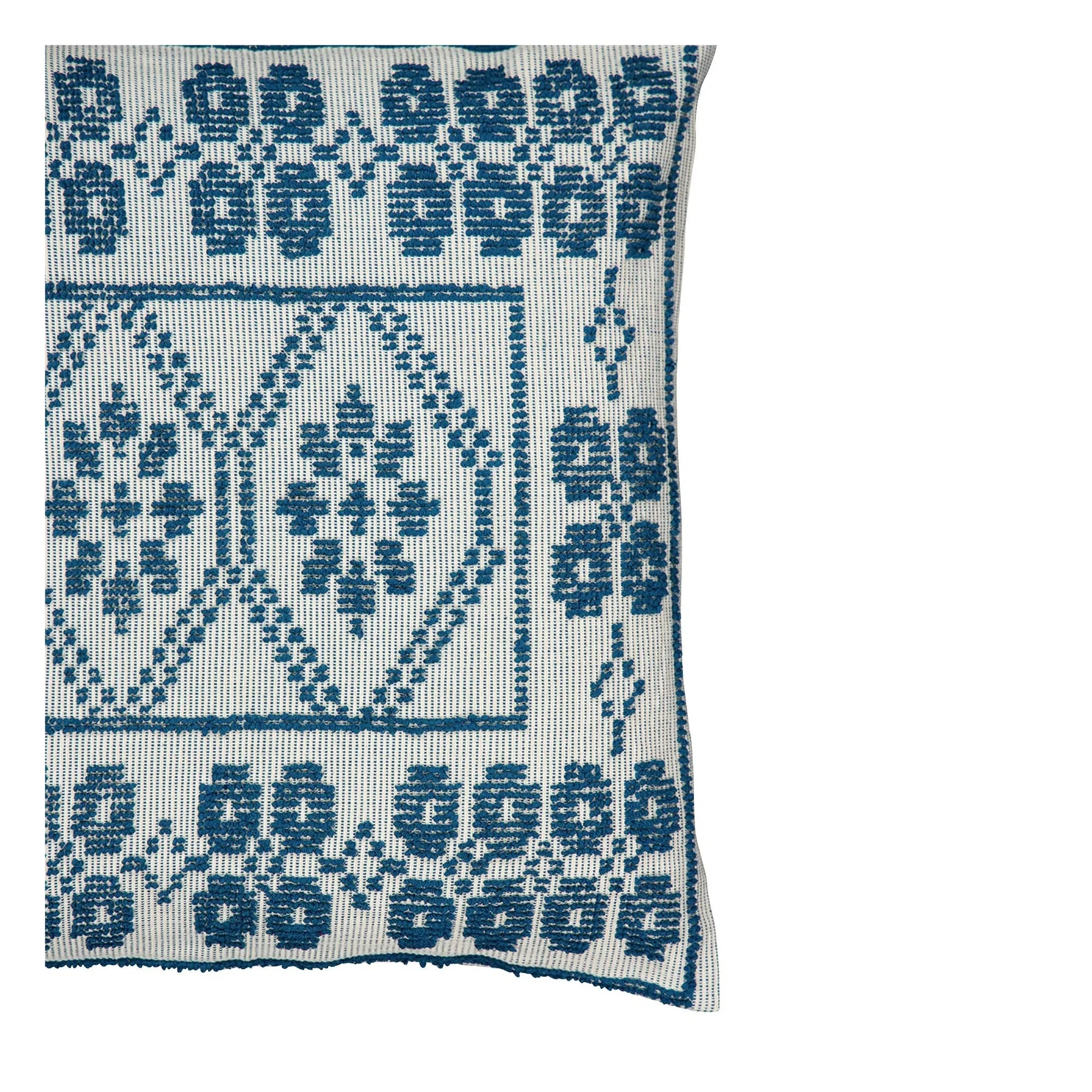 House of Capricorn - Inês embroidered pillow | Blue