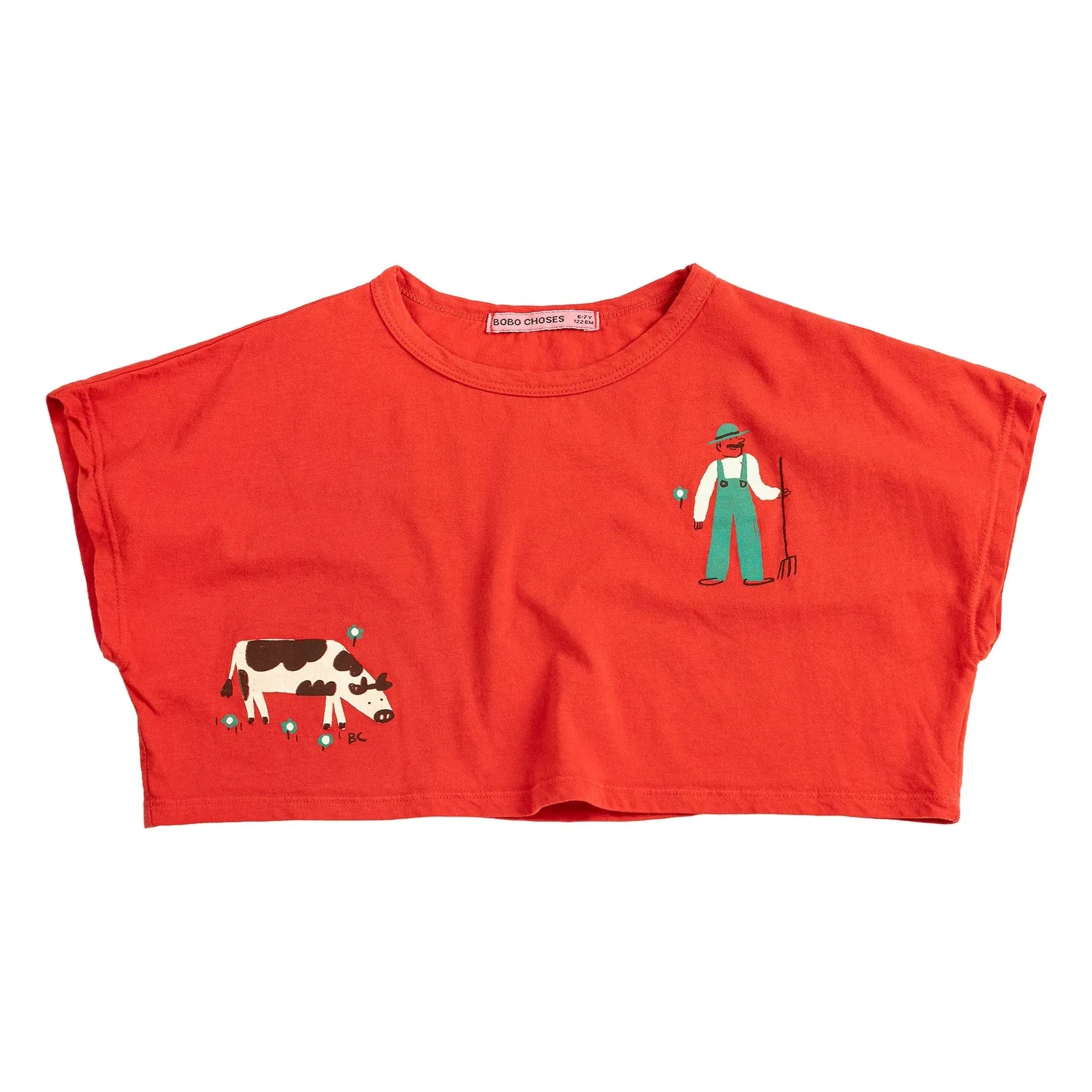 Bobo Choses - Crop Farm Organic Cotton T-Shirt | Red