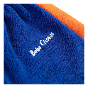 Bobo Choses - Organic Cotton Towel Fabric Contrast Striped Jogger | Royal Blue