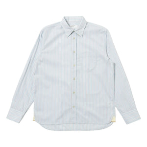 Universal Works - Lazy Day Çizgili Gömlek | Açık Mavi