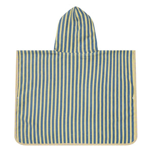Jera Mini - Gestreifter Handtuch-Poncho | Hellgelb