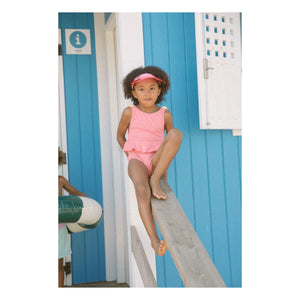 My First Cantê - Winnie Leaves Textured Ruffle Swimsuit | Pink