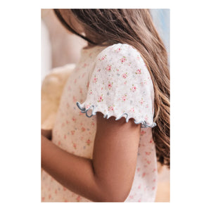 Tartine et Chocolat - Kurzer Blumenpyjama | Ecru