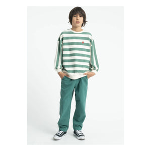 Piupiuchick - Çizgili Sweat Piupiuchick Organik Pamuk Havlu Kumaş | Ecru