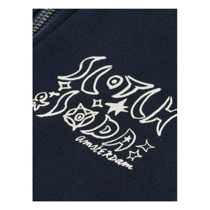 Scotch & Soda - Striped Zip-up Sweatshirt | Navy Blue