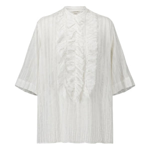 Laurence Bras – Bluse Magrita Kurze Baumwolle | Weiß