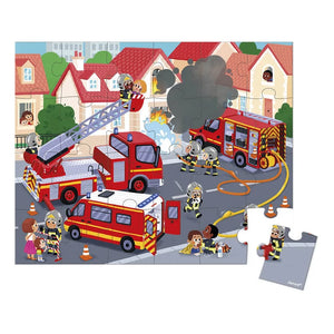 Janod - Feuerwehr-Puzzle - 24 Teile