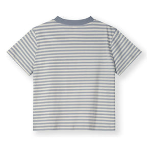 Gray Label - Oversized Striped Organic Cotton T-Shirt | Ice Blue