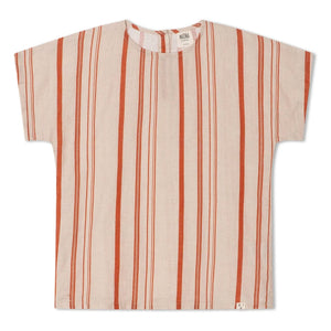 Matona - Easy Striped Linen T-Shirt | Off White