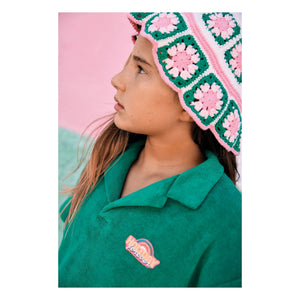 Bonton - Livio Apfel-Frottee-Poloshirt | Smaragdgrün